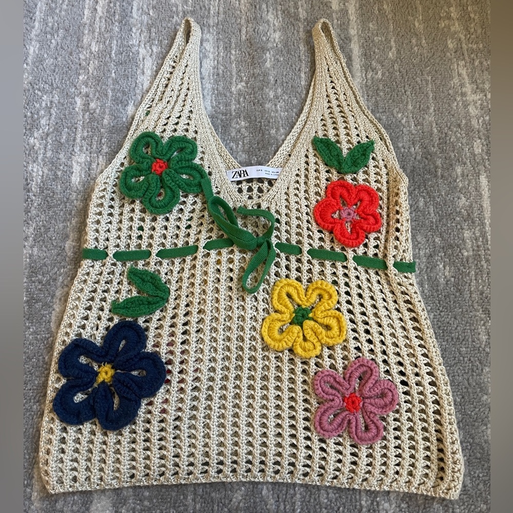 ZARA crochet top, size small